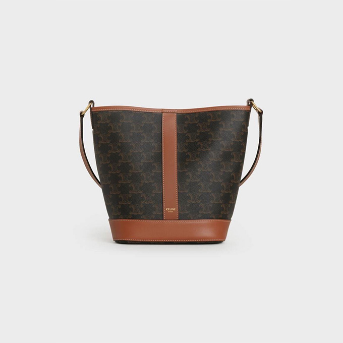 9a+ celine small triomphe canvas bucket bag